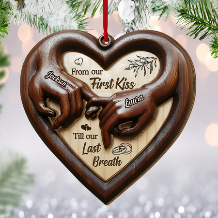 Eternal Love - Personalized 2-Layered Wooden Ornament